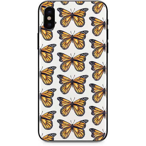 Cat Coq Monarch Butterflies iPhone XS Skin