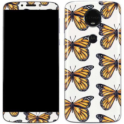 Cat Coq Monarch Butterflies Moto E5 Plus Skin