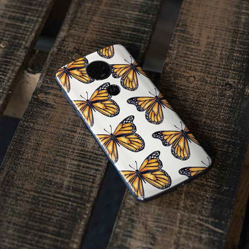 Cat Coq Monarch Butterflies Moto E5 Plus Skin