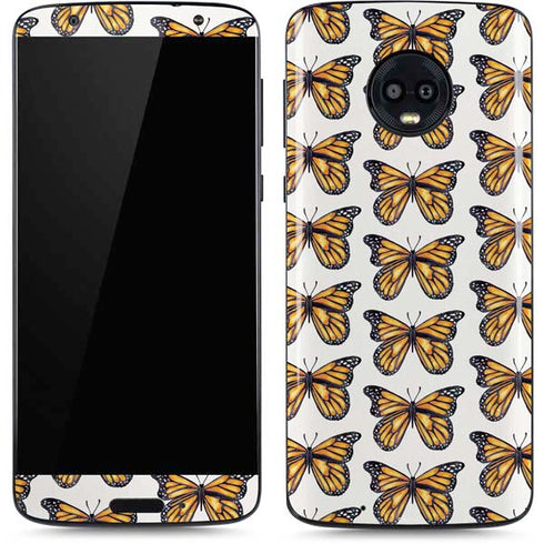 Cat Coq Monarch Butterflies Moto G6 Skin