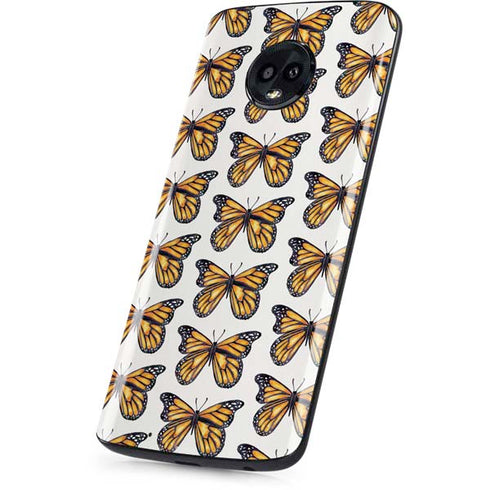Cat Coq Monarch Butterflies Moto G6 Skin