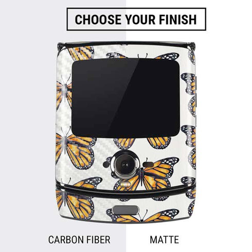 Cat Coq Monarch Butterflies Motorola RAZR Skin