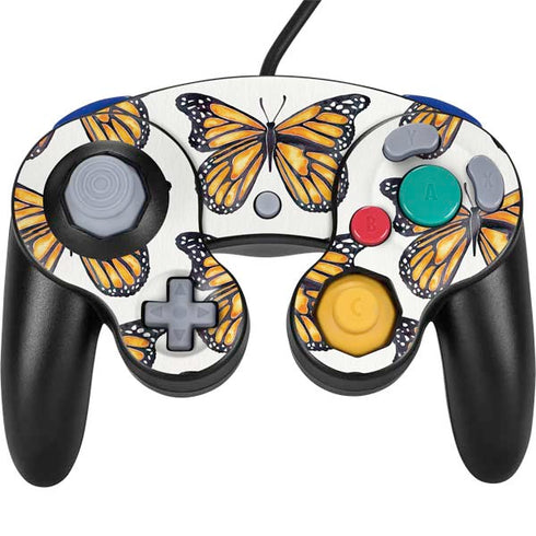 Cat Coq Monarch Butterflies Nintendo GameCube Controller Skin