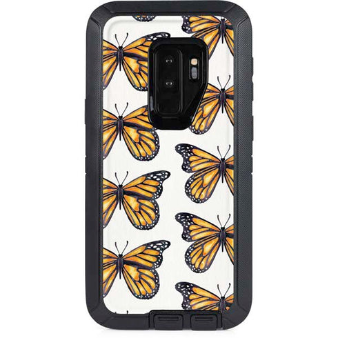 Cat Coq Monarch Butterflies Otterbox Defender Galaxy Skin