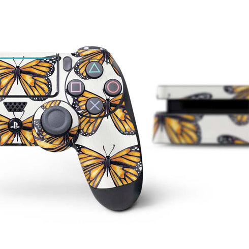 Cat Coq Monarch Butterflies PS4 Slim Bundle Skin