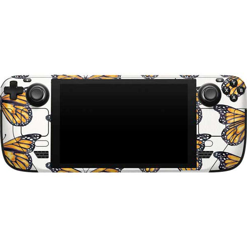 Cat Coq Monarch Butterflies Steam Deck Handheld Gaming Computer Skin