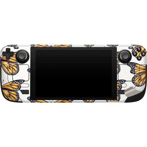 Cat Coq Monarch Butterflies Steam Deck Handheld Gaming Computer Skin