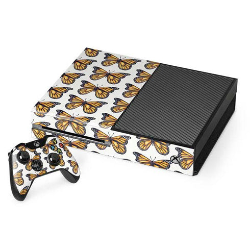Cat Coq Monarch Butterflies Xbox One Console and Controller Bundle Skin