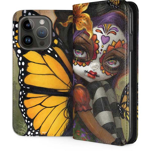 Monarch butterfly Fairy by Jasmine Becket-Griffith iPhone 15 Pro Folio Case