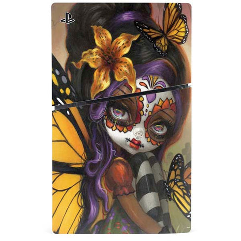 Monarch butterfly Fairy by Jasmine Becket-Griffith PS5 Slim Disk Console Skin