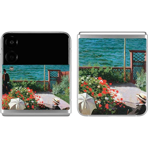 Claude Monet The Terrace at Sainte-Adresse Galaxy Z Flip4 5G Skin