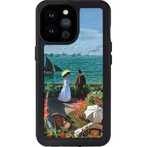 Claude Monet The Terrace at Sainte-Adresse iPhone 14 Pro Max Waterproof Case