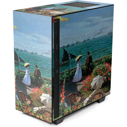 Claude Monet The Terrace at Sainte-Adresse NZXT H510 Compact ATX Mid-Tower Case Skin