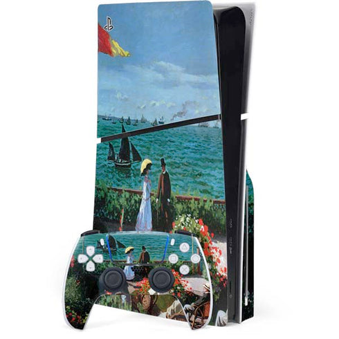 Monet - The Terrace at Sainte-Adresse by Monet PS5 Slim Disk Bundle Skin
