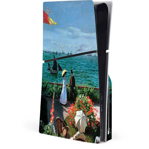 Monet - The Terrace at Sainte-Adresse by Monet PS5 Slim Disk Console Skin