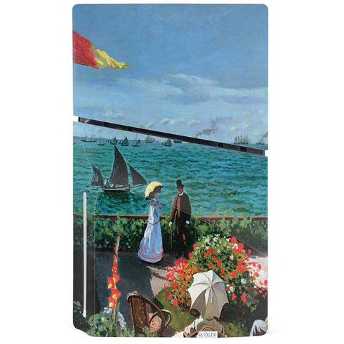 Monet - The Terrace at Sainte-Adresse by Monet PS5 Slim Disk Console Skin