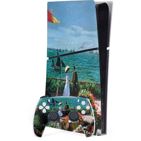 Monet - The Terrace at Sainte-Adresse by Monet PS5 Slim Digital Edition Bundle Skin
