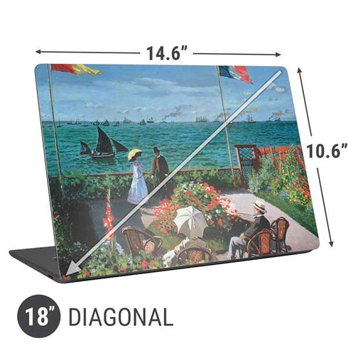 Claude Monet The Terrace at Sainte-Adresse Universal Laptop 18in (14.6 x 10.6in) Skin