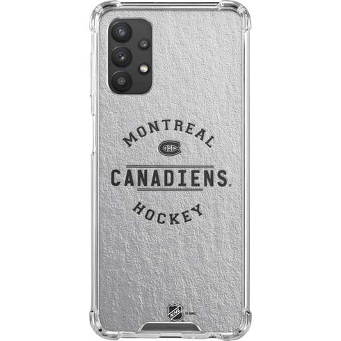 NHL Montreal Canadiens Black Text Galaxy A32 5G Clear Case