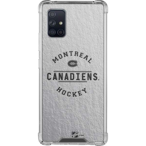 NHL Montreal Canadiens Black Text Galaxy A71 5G Clear Case
