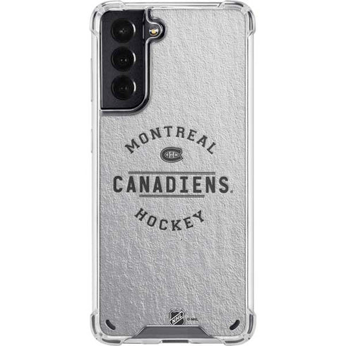 NHL Montreal Canadiens Black Text Galaxy S21 5G Clear Case