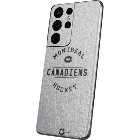 NHL Montreal Canadiens Black Text Galaxy S21 Ultra 5G Skin