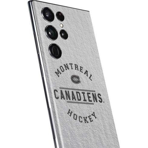 NHL Montreal Canadiens Black Text Galaxy S22 Ultra Skin