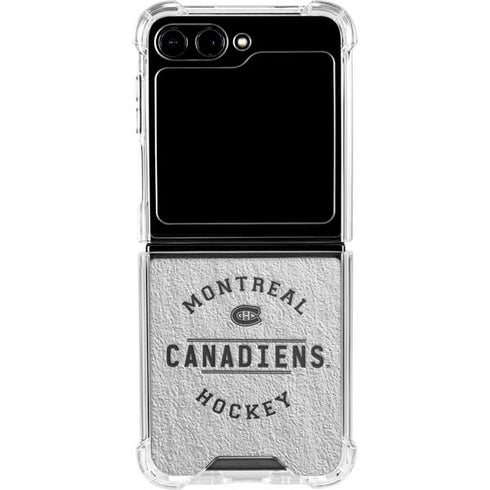 NHL Montreal Canadiens Black Text Galaxy Z Flip5 5G Clear Case