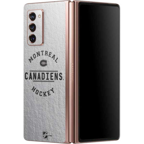 NHL Montreal Canadiens Black Text Galaxy Z Fold2 5G Skin
