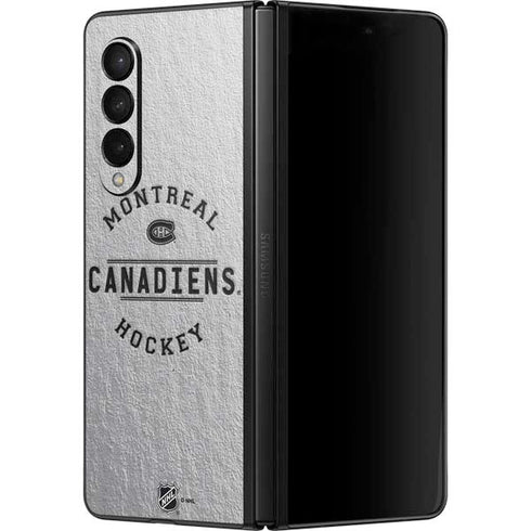 NHL Montreal Canadiens Black Text Galaxy Z Fold3 5G Skin