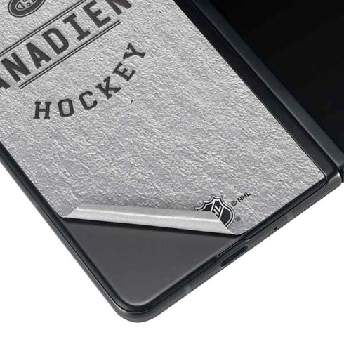 NHL Montreal Canadiens Black Text Galaxy Z Fold4 5G Skin