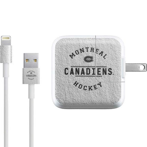 NHL Montreal Canadiens Black Text iPad Charger (10W USB) Skin