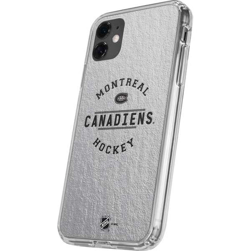 NHL Montreal Canadiens Black Text iPhone 11 Clear Case