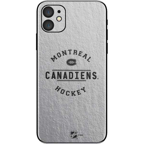 NHL Montreal Canadiens Black Text iPhone 11 Skin