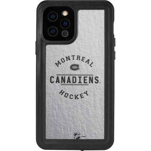 NHL Montreal Canadiens Black Text iPhone 12 Pro Waterproof Case