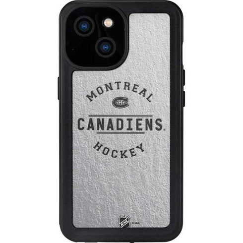 NHL Montreal Canadiens Black Text iPhone 13 Mini Waterproof Case