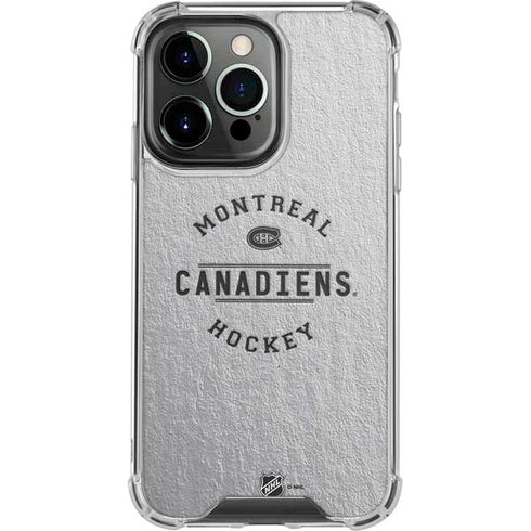 NHL Montreal Canadiens Black Text iPhone 15 Pro Clear Case