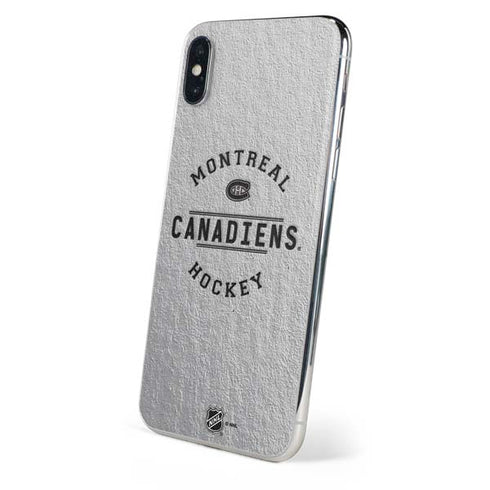 NHL Montreal Canadiens Black Text iPhone XS Skin