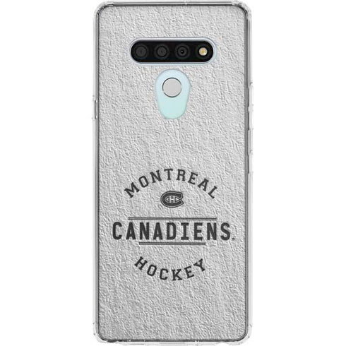 NHL Montreal Canadiens Black Text LG Stylo 6 Clear Case