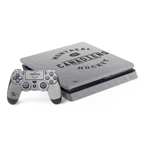 NHL Montreal Canadiens Black Text PS4 Slim Bundle Skin