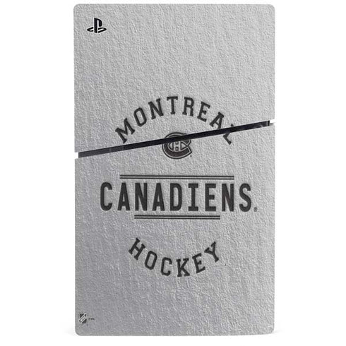 NHL Montreal Canadiens Black Text PS5 Slim Disk Console Skin