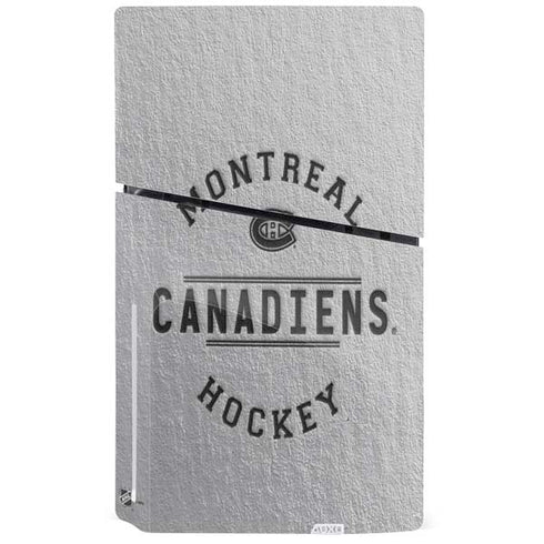 NHL Montreal Canadiens Black Text PS5 Slim Disk Console Skin