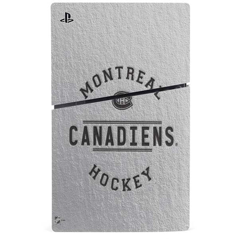 NHL Montreal Canadiens Black Text PS5 Slim Digital Edition Console Skin