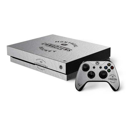 NHL Montreal Canadiens Black Text Xbox One X Bundle Skin