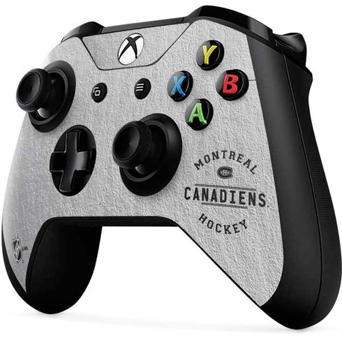 NHL Montreal Canadiens Black Text Xbox One X Controller Skin