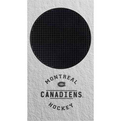 NHL Montreal Canadiens Black Text Xbox Series S Console Skin