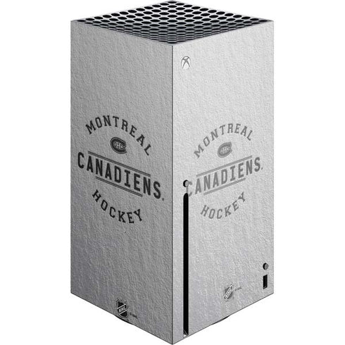 NHL Montreal Canadiens Black Text Xbox Series X Console Skin