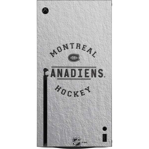 NHL Montreal Canadiens Black Text Xbox Series X Console Skin