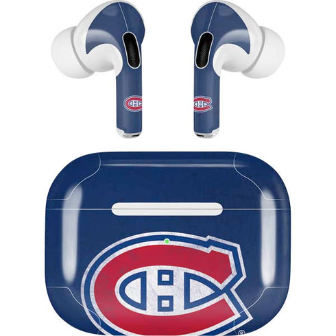 NHL Montreal Canadiens Distressed AirPods Pro 2nd Gen Skin