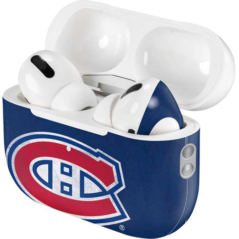 NHL Montreal Canadiens Distressed AirPods Pro 2nd Gen Skin